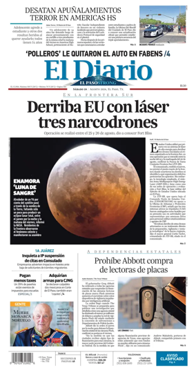 Cover of El Diario de El Paso