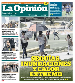 Cover of La Opinion