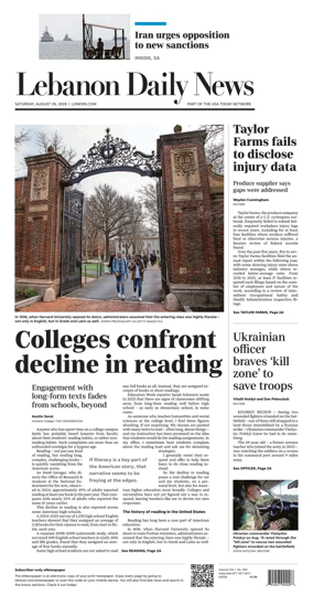 Cover of Lebanon Daily News