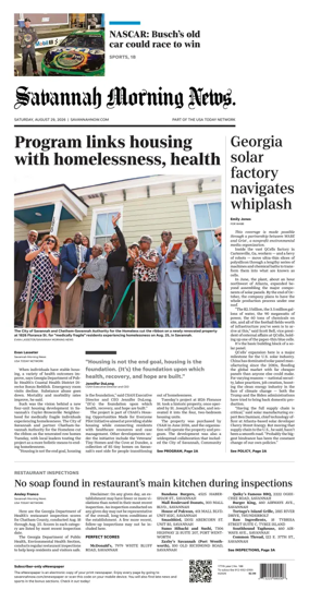 Cover of Savannah Morning News