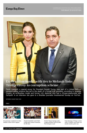 Cover of Tampa Bay Times TFP