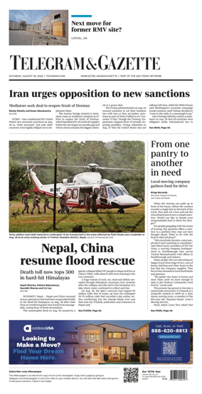 Cover of Telegram & Gazette