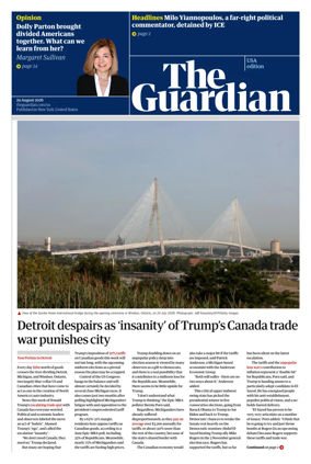 Cover of The Guardian (USA)