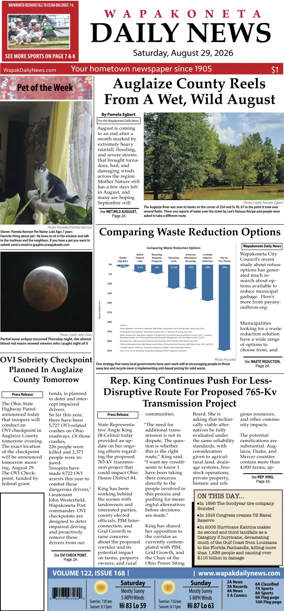 Cover of Wapakoneta Daily News