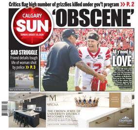 Cover of Calgary Sun