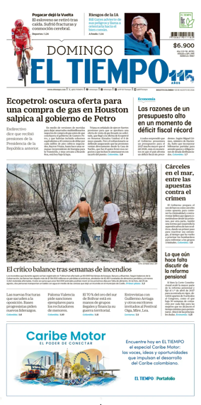Cover of El Tiempo (Bogota)