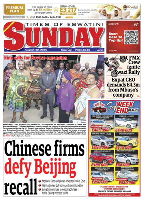 Cover of Times of Eswatini Sunday