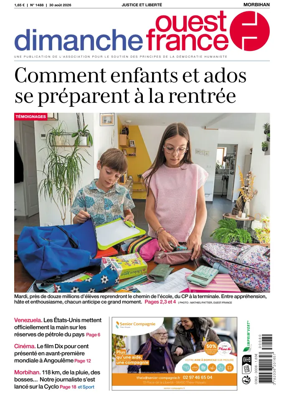 Cover of Dimanche Ouest France (Morbihan)