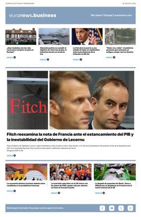 Cover of Euronews Business (Spanish) Compiled Edition