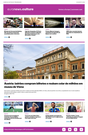 Cover of Euronews Culture and Sport (Portuguese)
