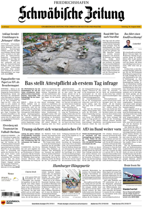 Cover of Schwabische Zeitung (Friedrichshafen)