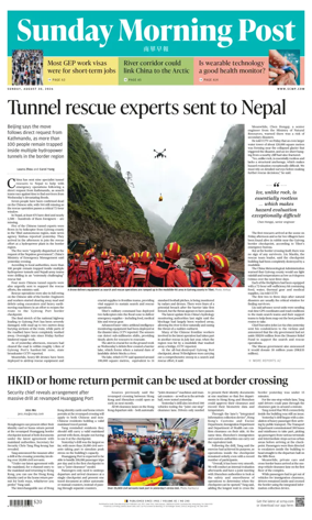 Cover of South China Morning Post