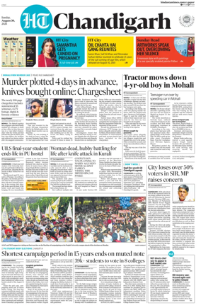 Cover of Hindustan Times (Chandigarh) - Live
