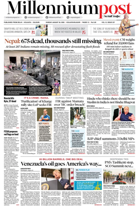 Cover of Millennium Post (Kolkata)