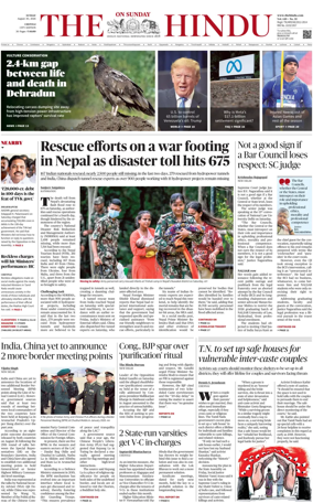 Cover of The Hindu (Chennai)