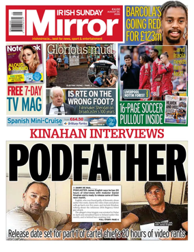 Cover of Irish Sunday Mirror