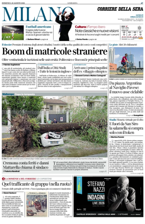 Cover of Corriere della Sera (Milano)