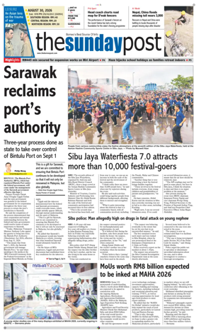 Cover of The Borneo Post (Sarawak)