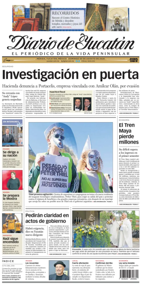Cover of Diario de Yucatan