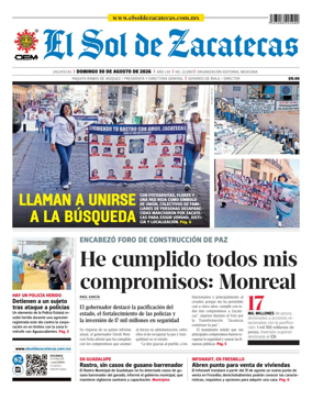 Cover of El Sol de Zacatecas