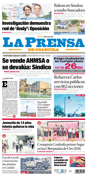 Cover of La Prensa de Coahuila