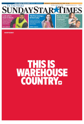 Cover of Sunday Star-Times