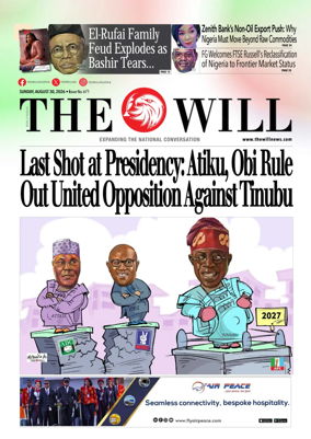 Cover of THEWILL NEWSPAPER