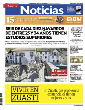 Cover of Diario de Noticias (Spain)