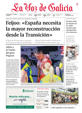 Cover of La Voz de Galicia (Deza)