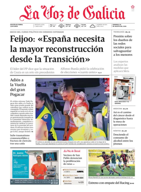 Cover of La Voz de Galicia (Ferrol)