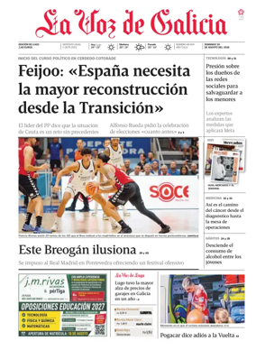 Cover of La Voz de Galicia (Lugo)