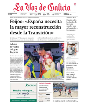 Cover of La Voz de Galicia (Pontevedra)
