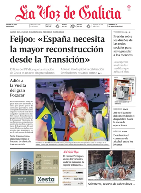 Cover of La Voz de Galicia (Vigo)