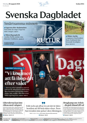 Cover of Svenska Dagbladet