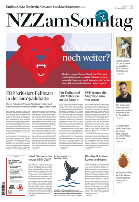 Cover of Neue Zurcher Zeitung Sunday