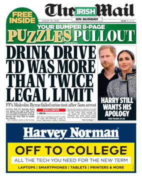 Cover of The Irish Mail on Sunday