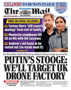 Cover of The Scottish Mail on Sunday