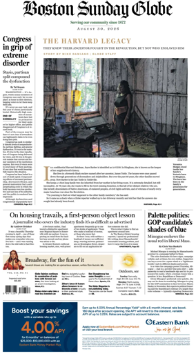 Cover of Boston Sunday Globe