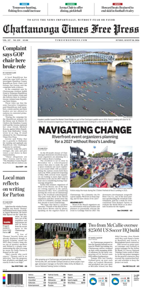 Cover of Chattanooga Times Free Press