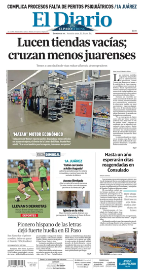 Cover of El Diario de El Paso