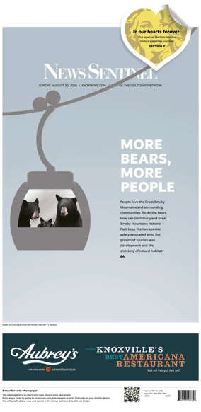 Cover of Knoxville News Sentinel