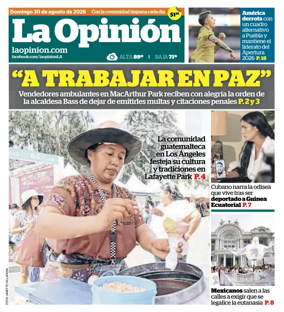 Cover of La Opinion