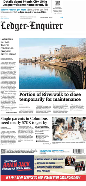 Cover of Ledger-Enquirer (Sunday)