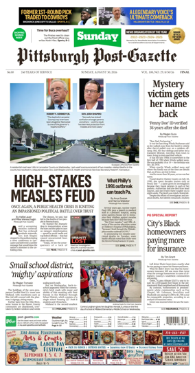 Cover of Pittsburgh Post-Gazette