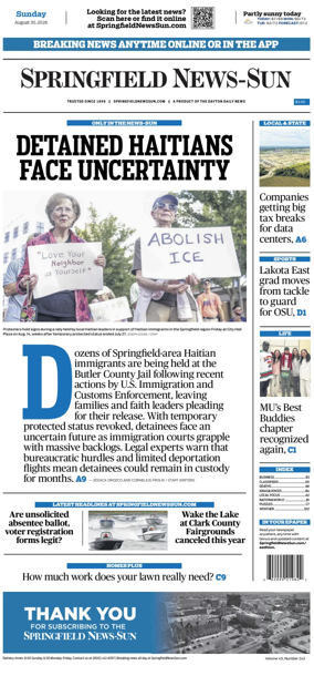 Cover of Springfield News-Sun