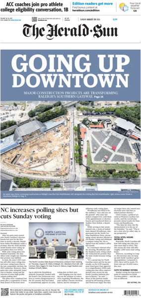Cover of The Herald Sun (Sunday)