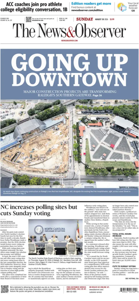 Cover of The News & Observer (Sunday)