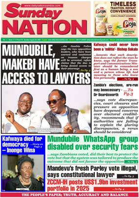 Cover of Daily Nation Newspaper