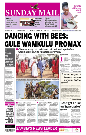 Cover of Zambia Daily Mail