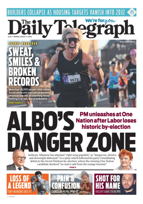 Cover of The Daily Telegraph (Sydney)